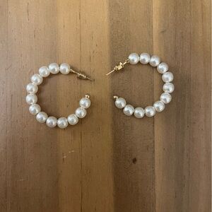 Little Pearl Hoop Earrings